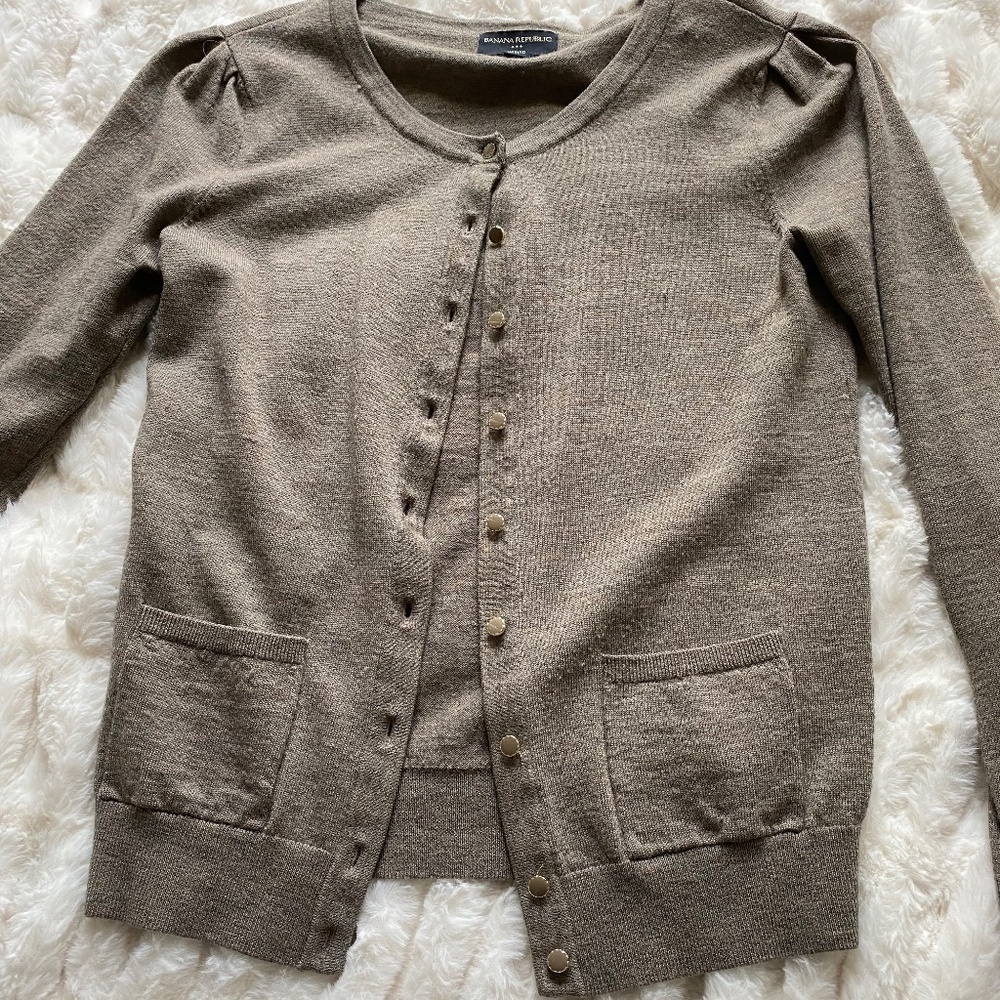 Banana Republic Merino Wool Cardigan Petite Small